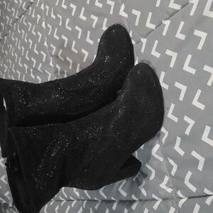 Torrid Black Sparkly Ankle Boots
